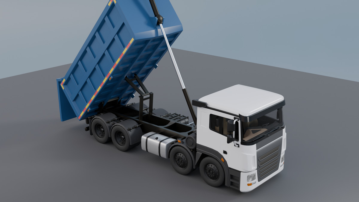 Animated Tipper Dump Truck – Game Ready Construction Vehicle with Interior | PBR