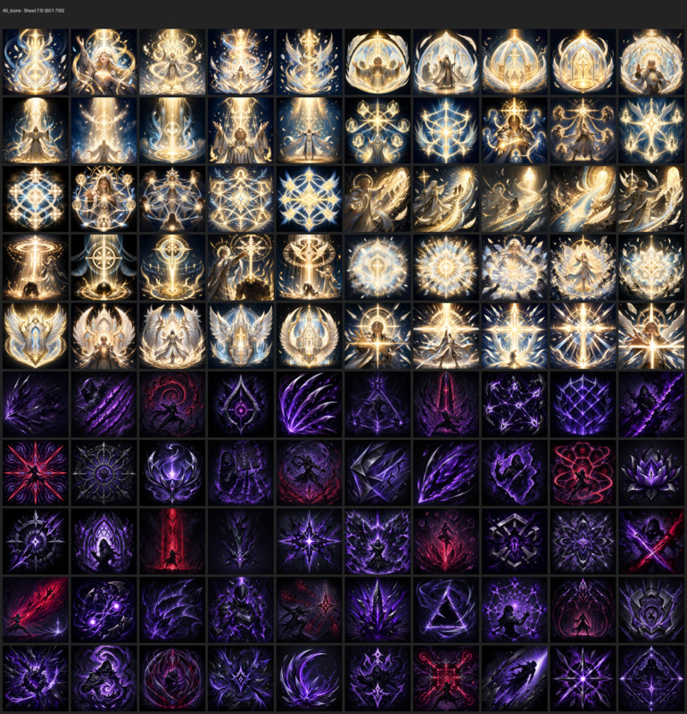 Fantasy RPG Skill Icon And Portrait 1650