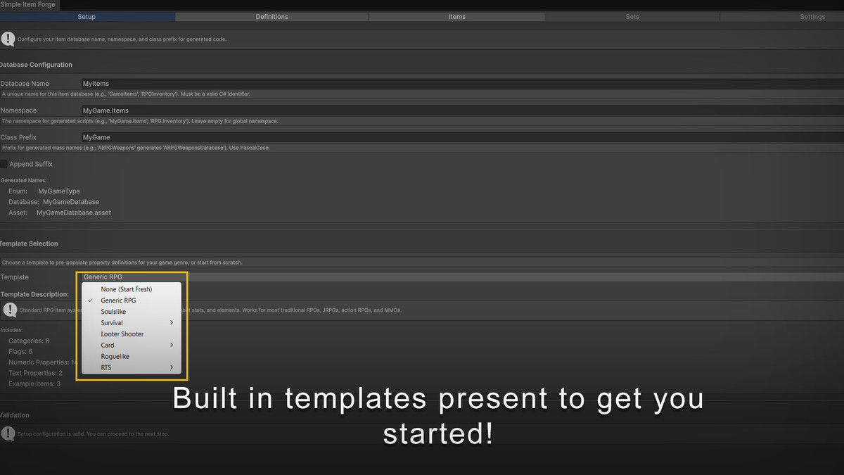 Simple Item Forge: No-Code Item, Crafting, Shop & Loot Generator w/ JSON Export
