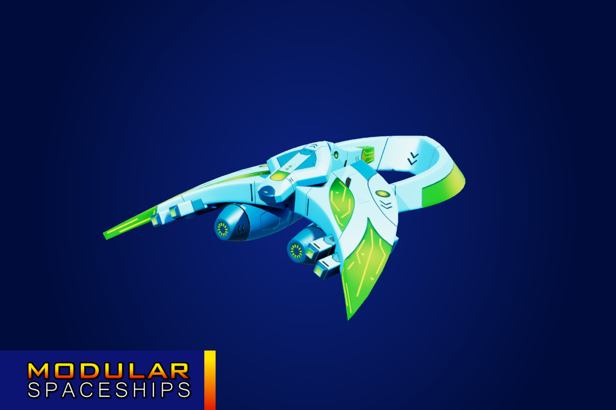 Sci-Fi Alien Modular Spaceship Proton Legacy