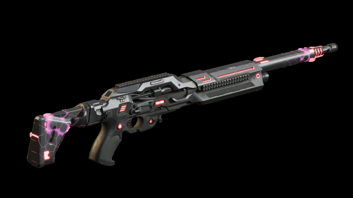 Sci-Fi Weapons - Neon SciFi Sniper Rifles with 5 Skins per Weapon