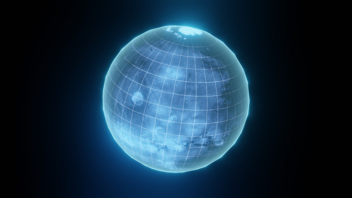Holographic Solar System Sci-Fi 3D Model