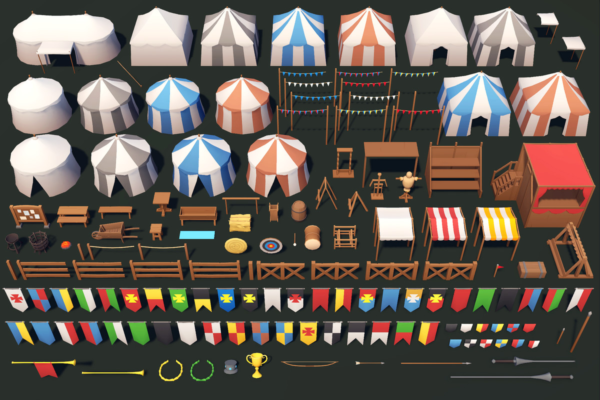 Low Poly Medieval Tournament Pack