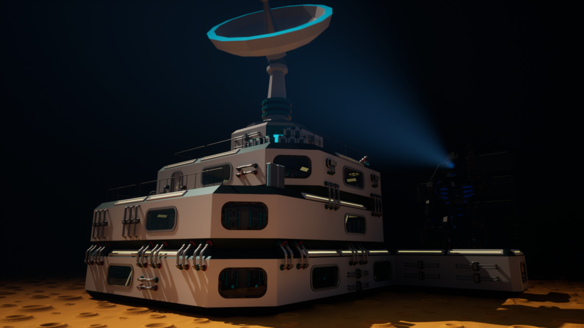 Sci-Fi Planetary Outpost: Ultimate Modular Construction Kit, low-poly stylized