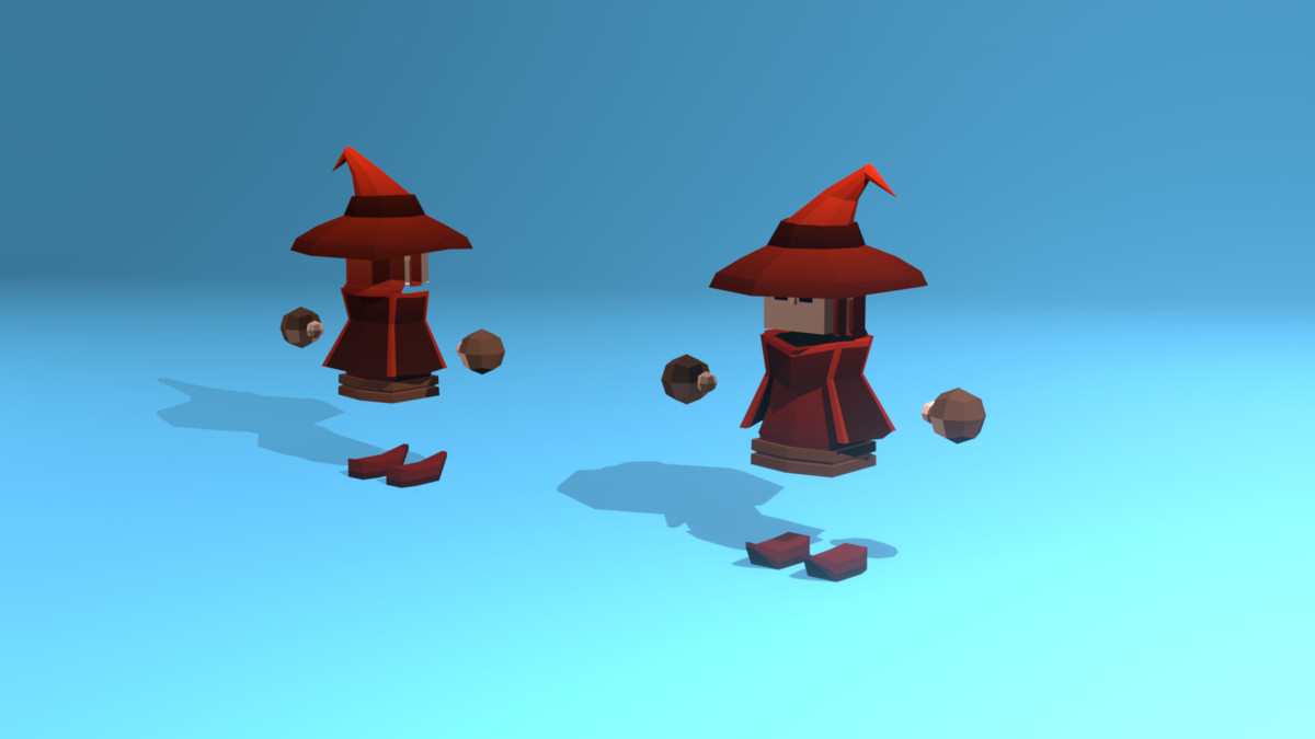Low Poly Cubic Character - By Shokubutsu
