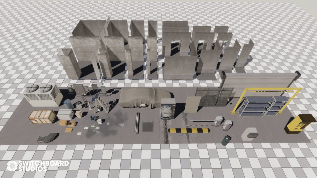 Atmospheric Modular Underground Car Park & Hallways