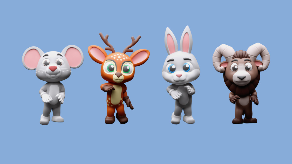 Cartoon characters animals 3 01