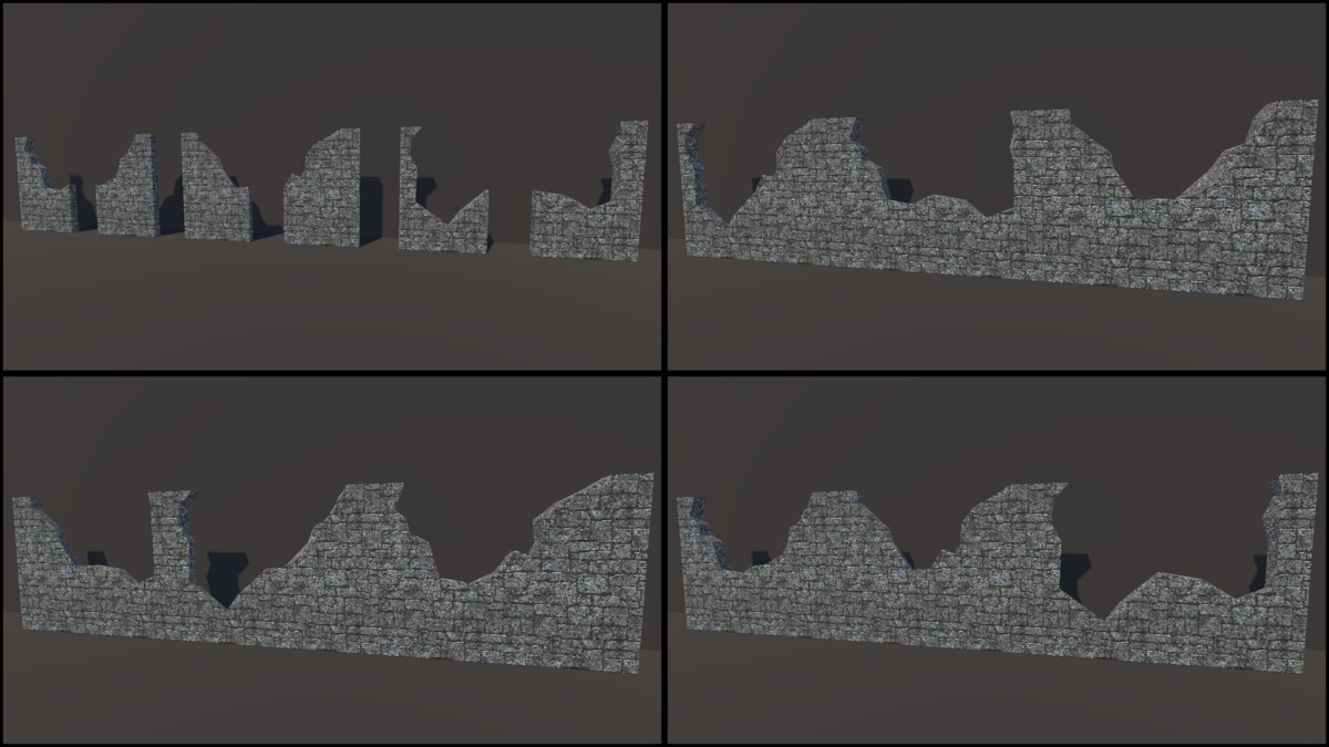Retro Style Module Abandoned Ruins - Retro Style Modular Environment Pack