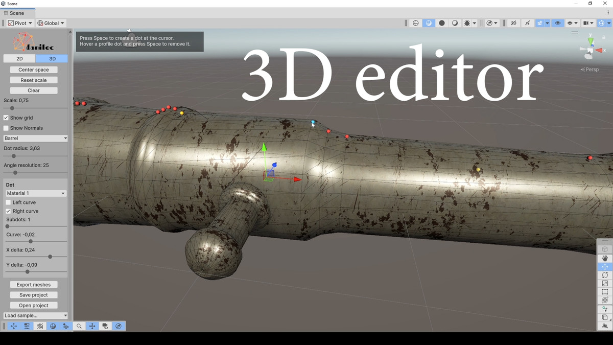 Procedural Cannon Barrel Generator
