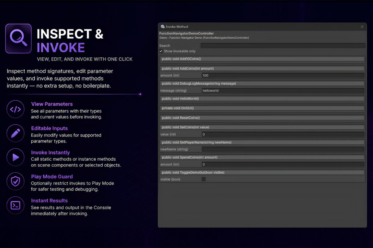 Function Navigator - Find & Invoke Methods