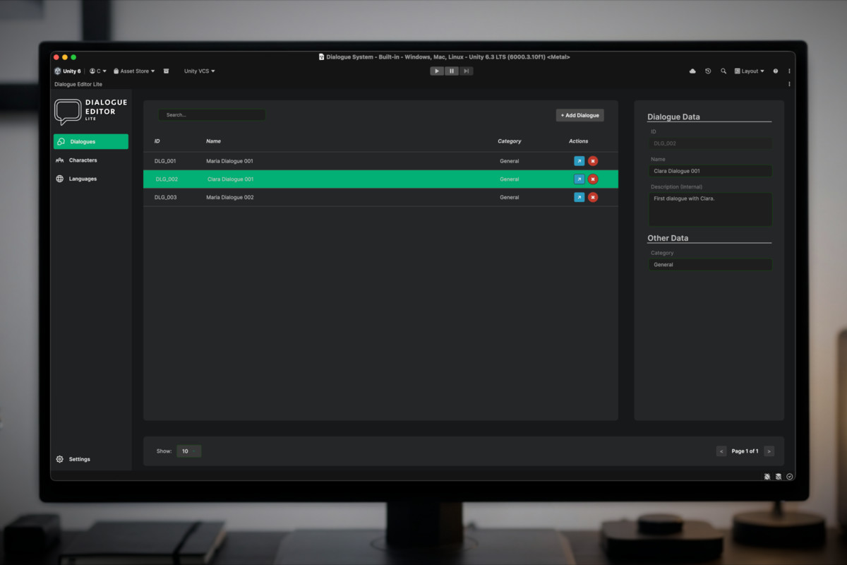 Dialogue Editor Lite: Graph-Based & Localization Ready