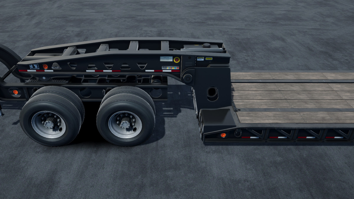 80s Cabover Truck with lowboy trailer