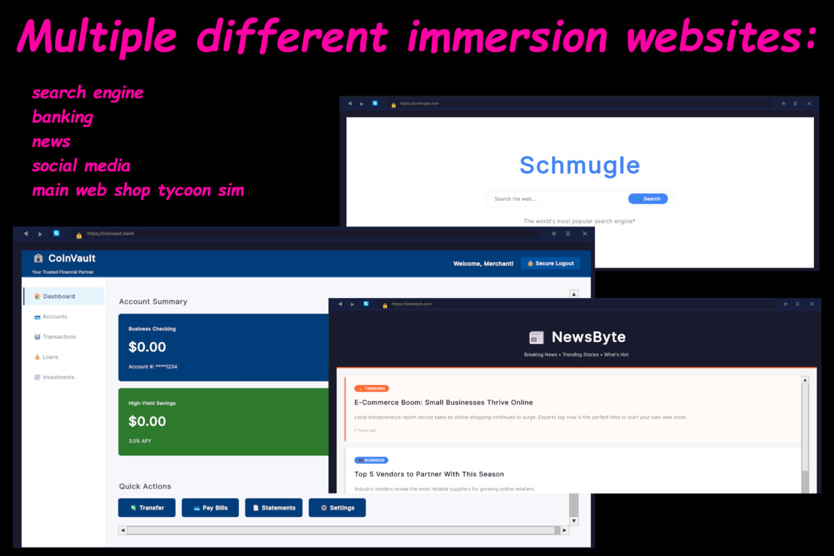 UXML Browser UI & Idle Tycoon Sim
