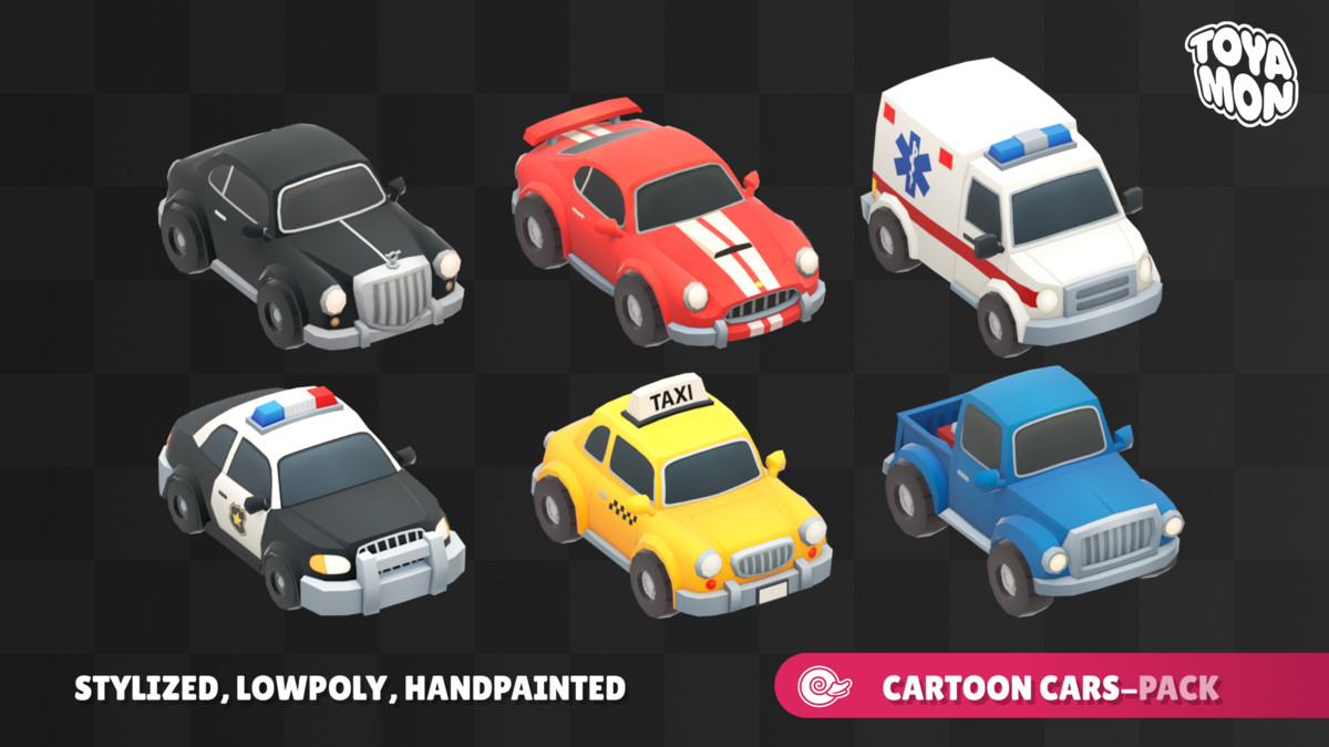 Stylized Cars Pack - Low poly