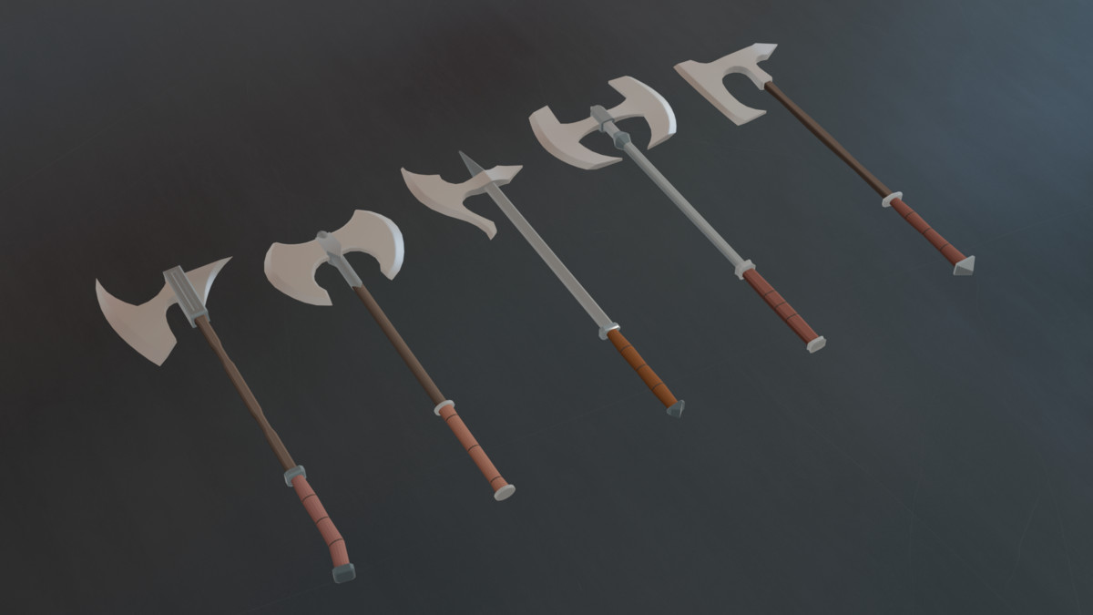 RPG Melee Weapon Pack, Low Poly, Game-Ready