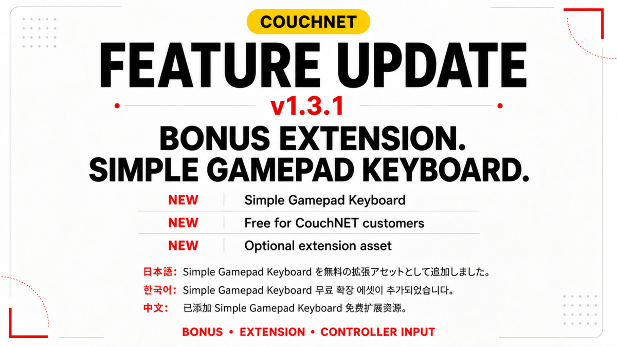 CouchNET – Multiplayer Framework for Local & Online Co-op
