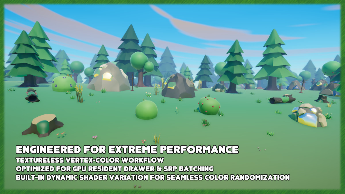 Stylized Harvestable Nature: Forest Assets