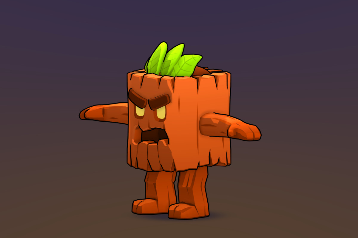 Animated Cartoon Jungle Monster| 9 Animations + Matcap Toon Shader