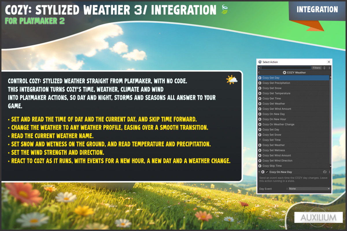 COZY: Stylized Weather 3 Integration for PlayMaker 2