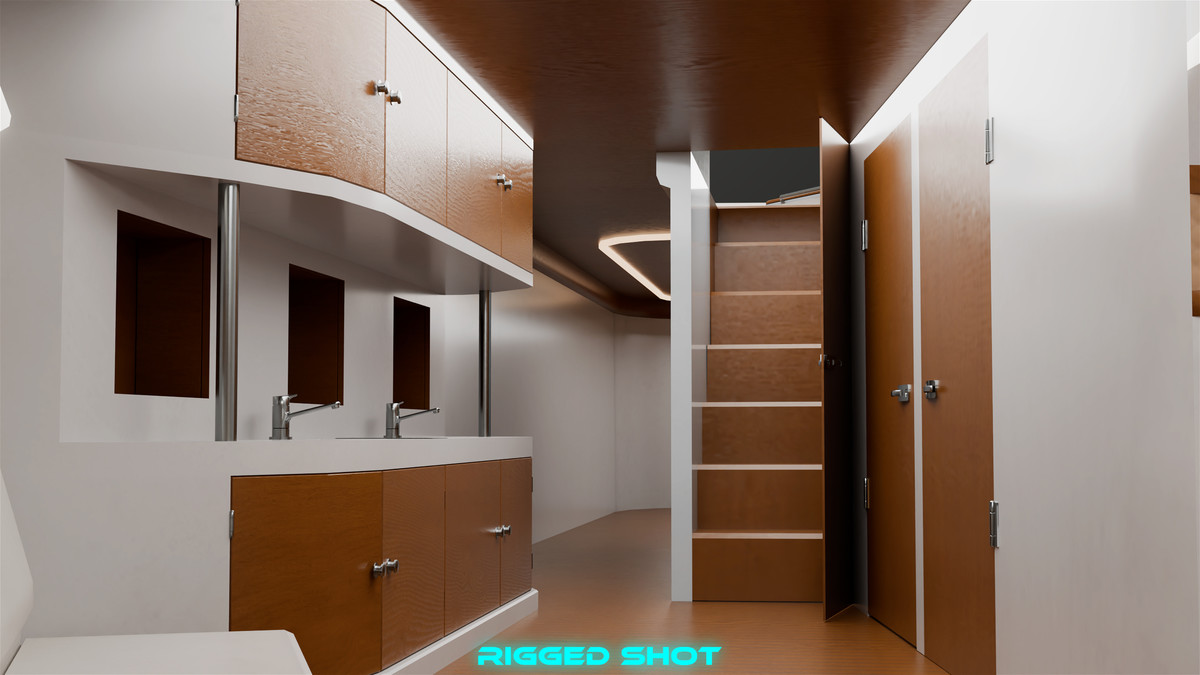 Yacht Boat 01 White with Interior HDR URP Textures