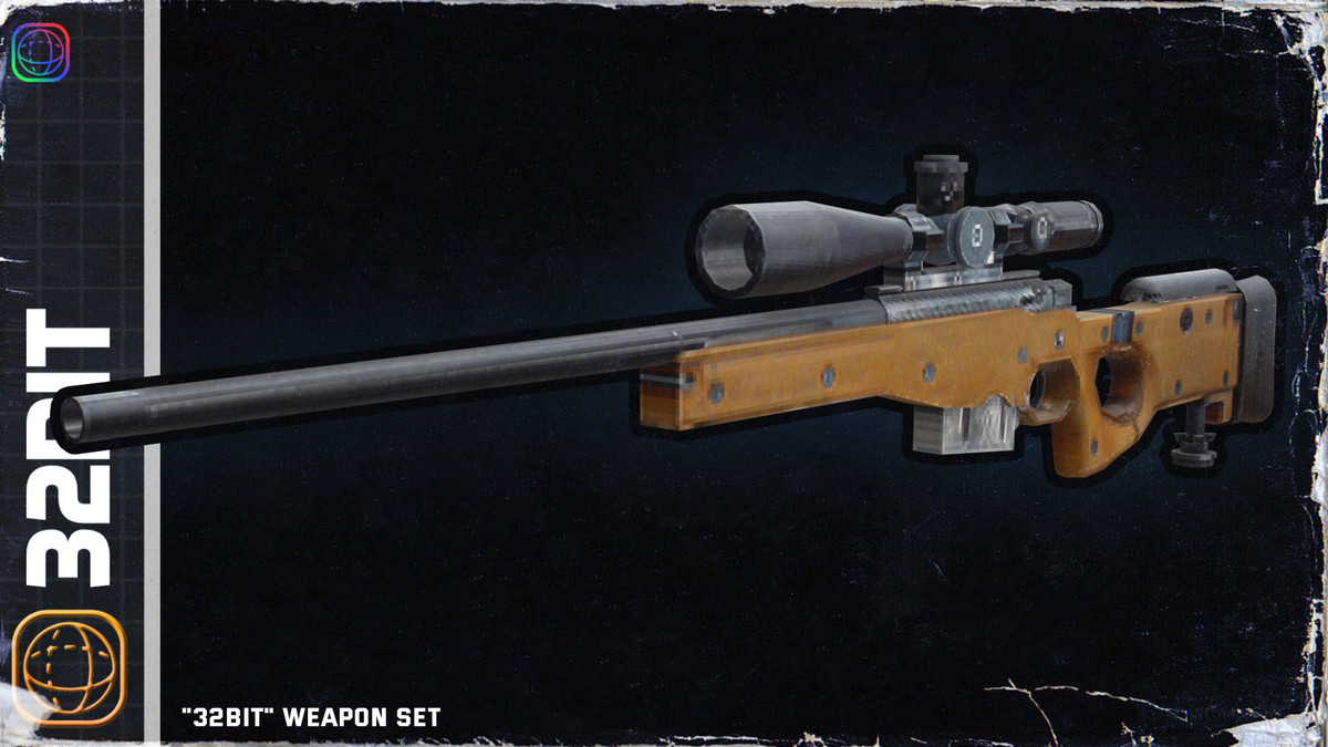 32-bit Retro Weapon and Firearm Set