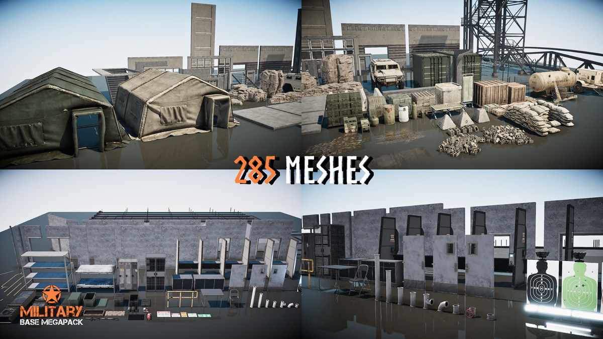 Military Base Megapack (Modular Military Base, Military Facility, Outpost, Army)