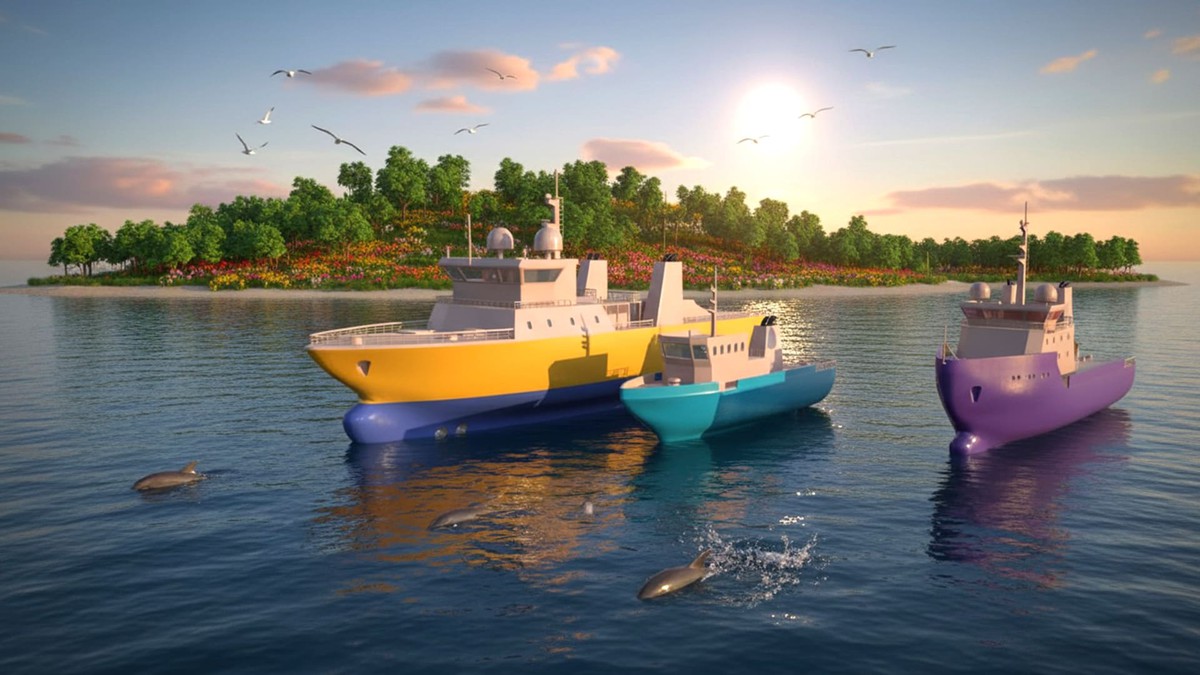 Ships Pack 3 In 1 - Low Poly Marine Supply - Ship Collection