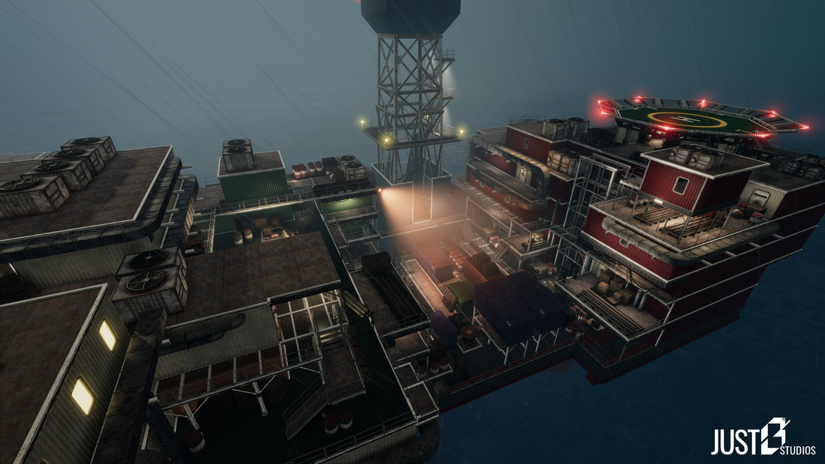 Modular Oil Rig Liope Environment (Ocean,Platform)