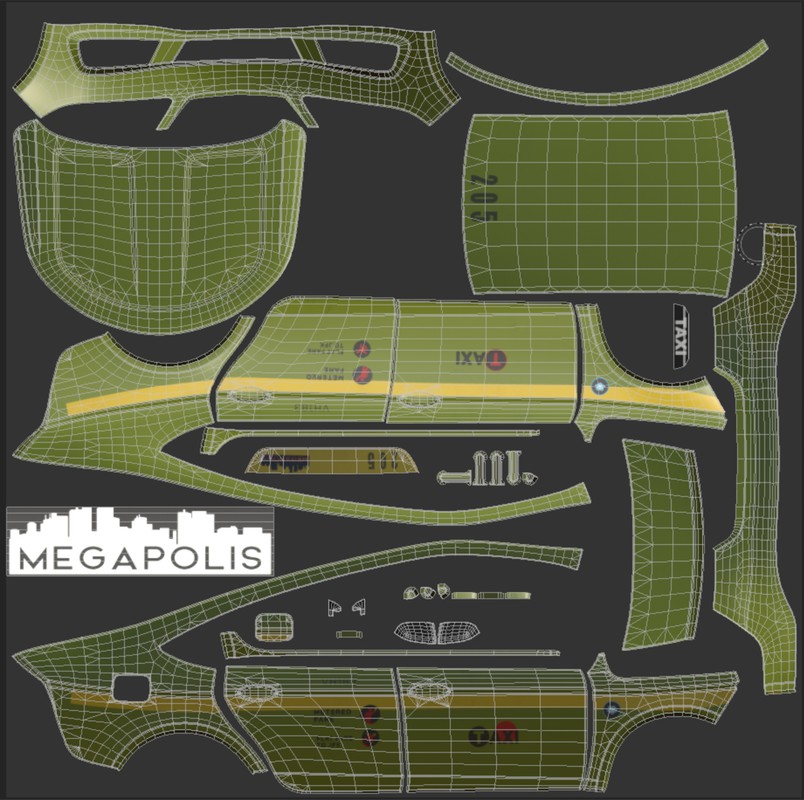 Generic taxi sedan