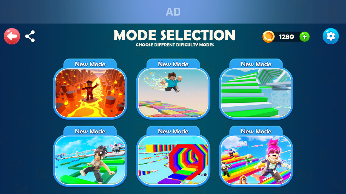 Parkour & Obby Game UI-Jump & Run HUD