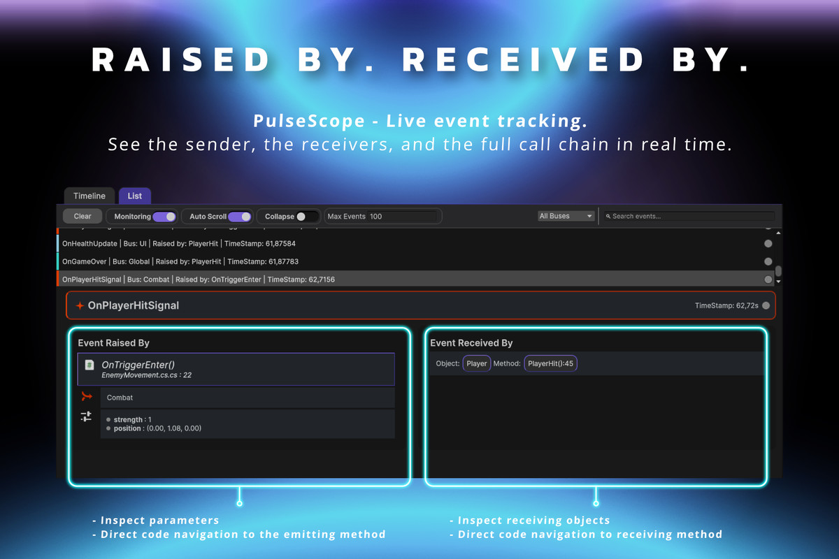 Pulse – GC-Free Event System with Live Debugger