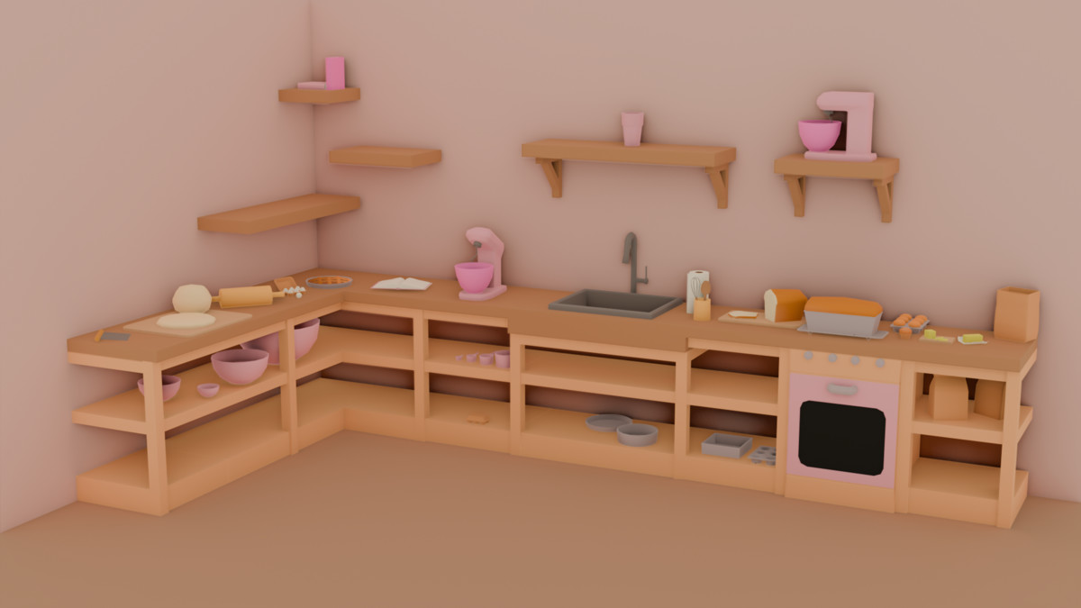 Fabled Rose - Cozy Lowpoly Baking - Toolkit