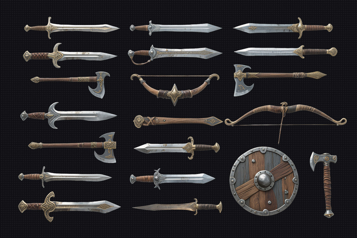 Viking Pirate Style Weapon Icons