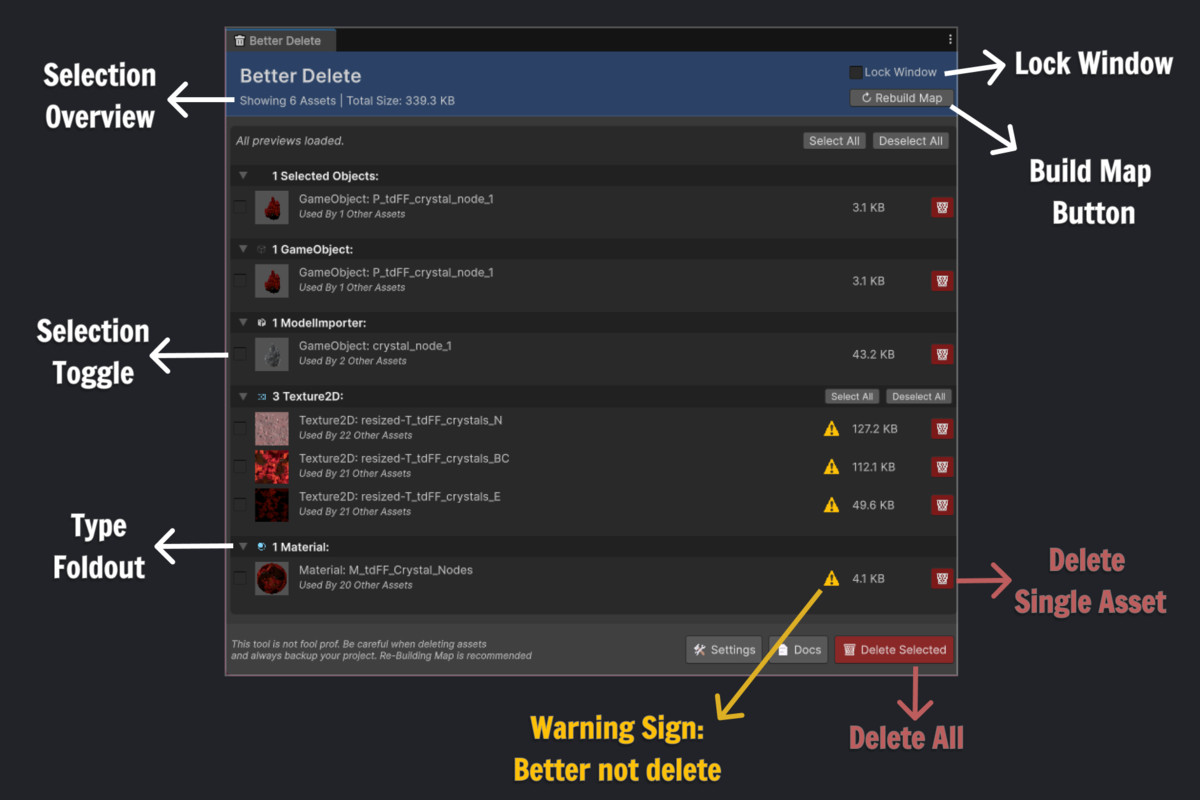 Better Delete - Project Cleaner & References Finder