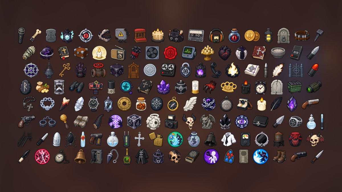 Paranormal Investigation Occult Horror Exorcism Icons Pack