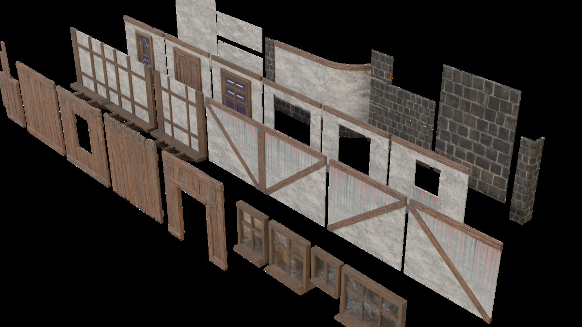 Medieval City Constructor - Modular Town & Props - 178 Prefabs