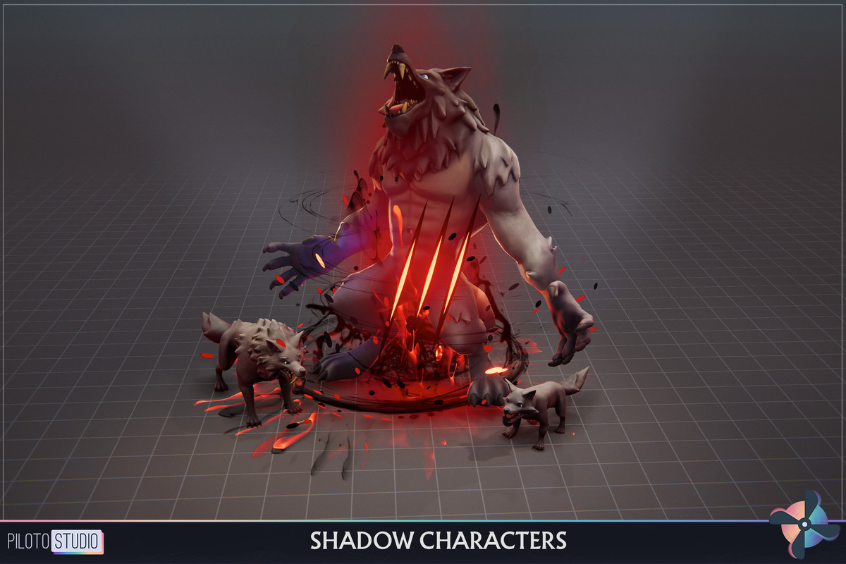 Shadow Werewolf Boss - Character + Animations + Skill VFX