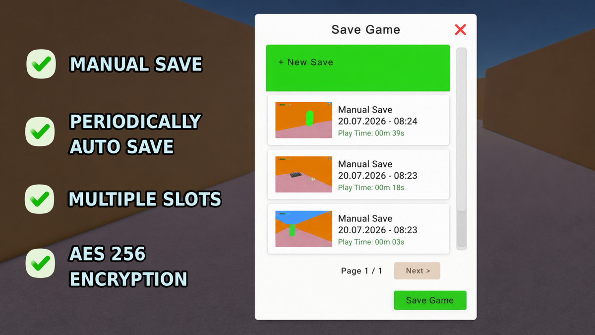 Save Master - Save and Load System with Multiple Slot Support