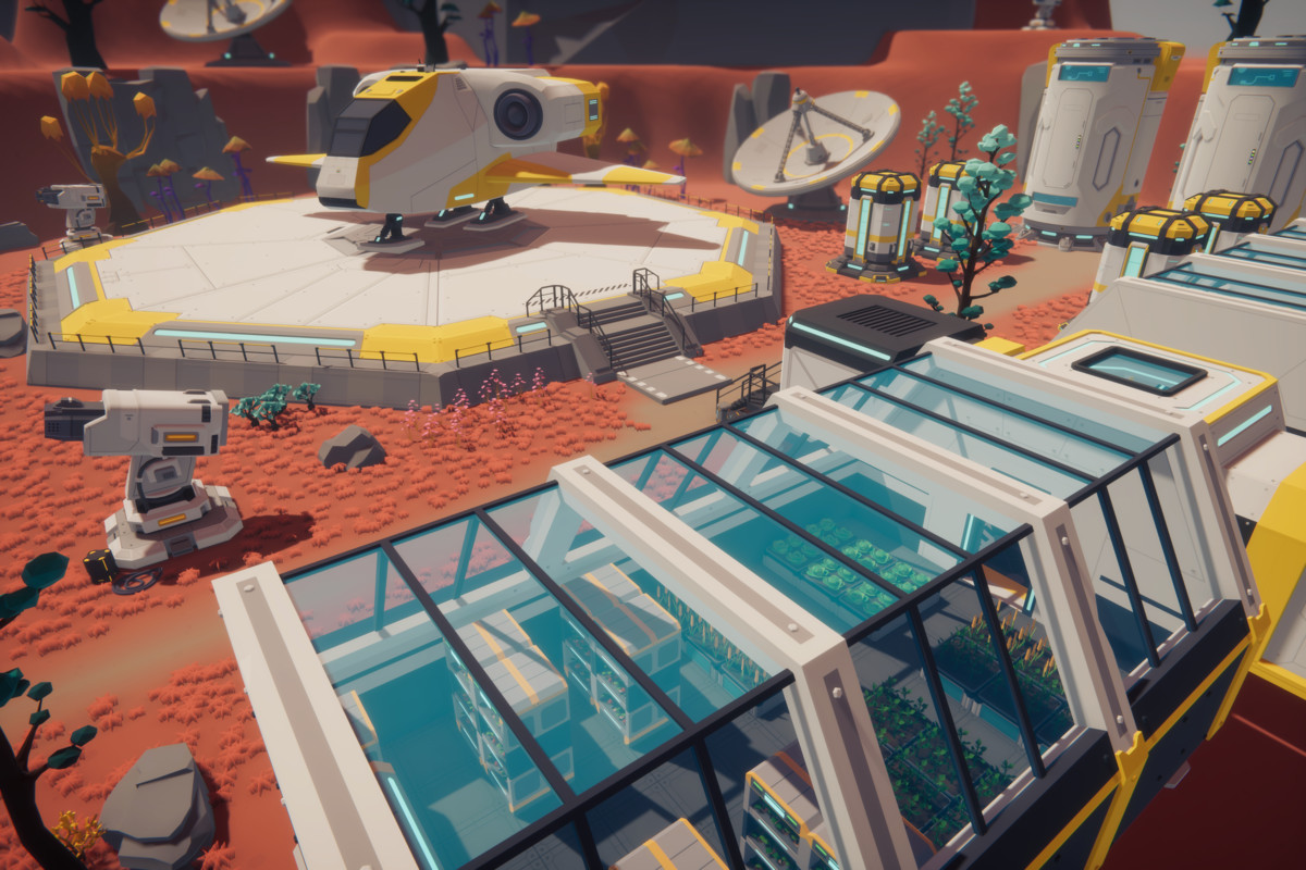 Low Poly Sci-Fi Planet Base - Space Station