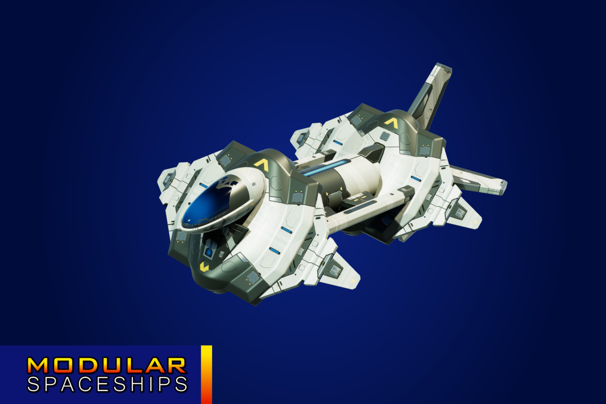 Sci-Fi Modular Spaceship Night Aye