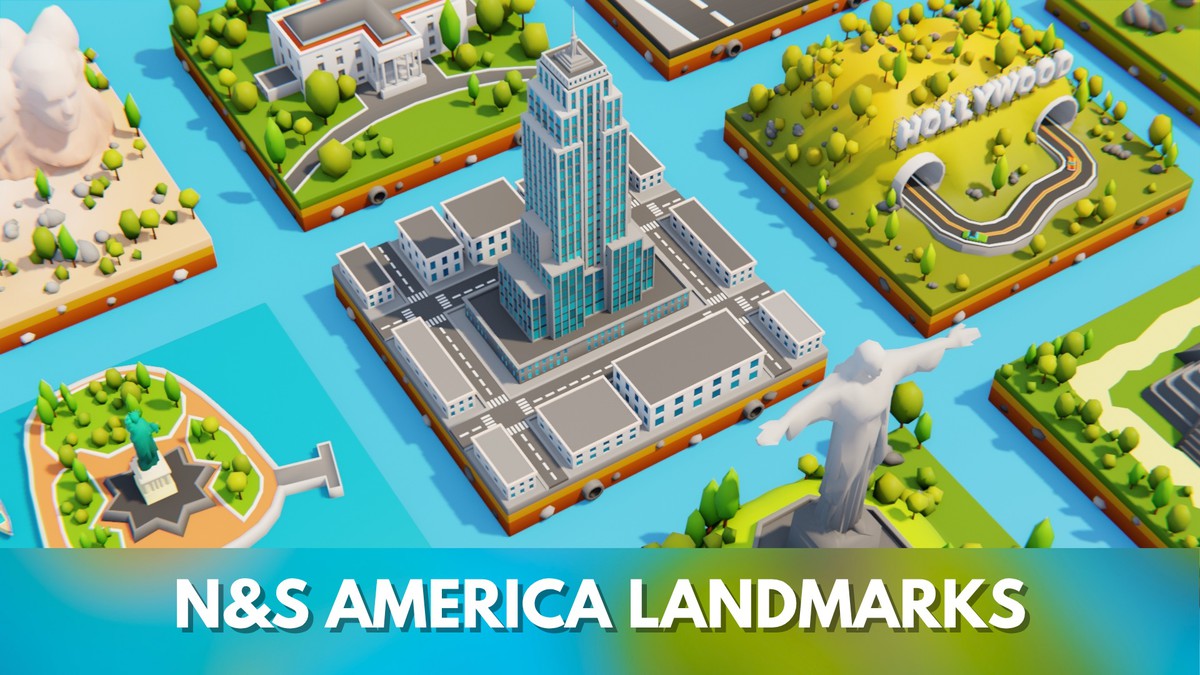 Low Poly N&S America LandMarks by IGS