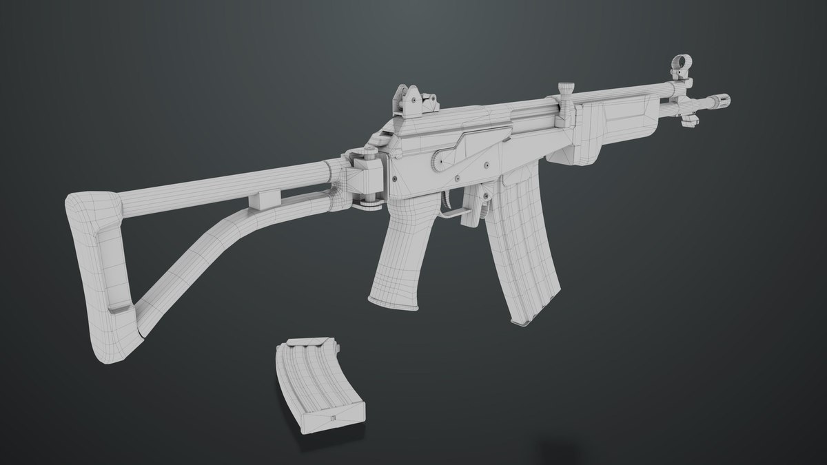 Machine Gun 13 Metal URP HDRP Textures