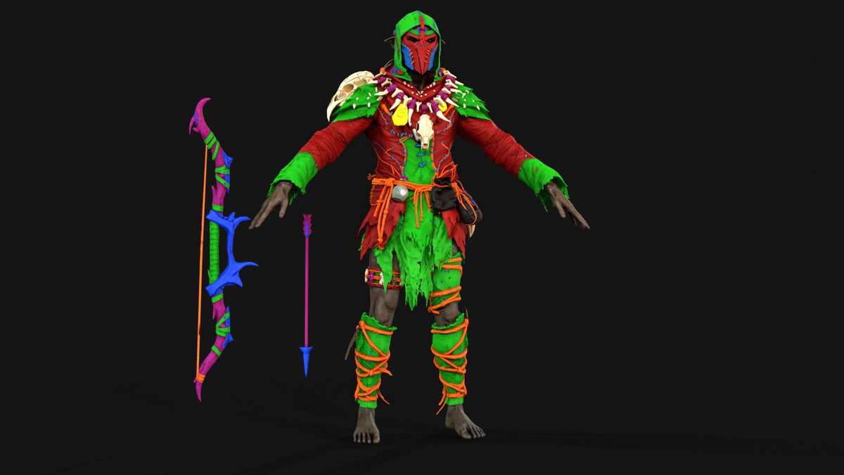 Orc Archer Game Ready
