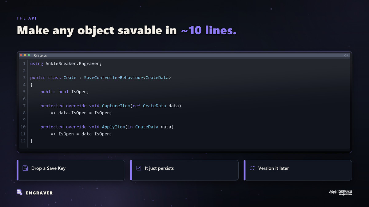 Engraver - Saving System