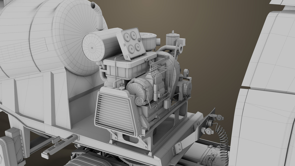 Chassis 06 Cement Trailer 01 Yellow