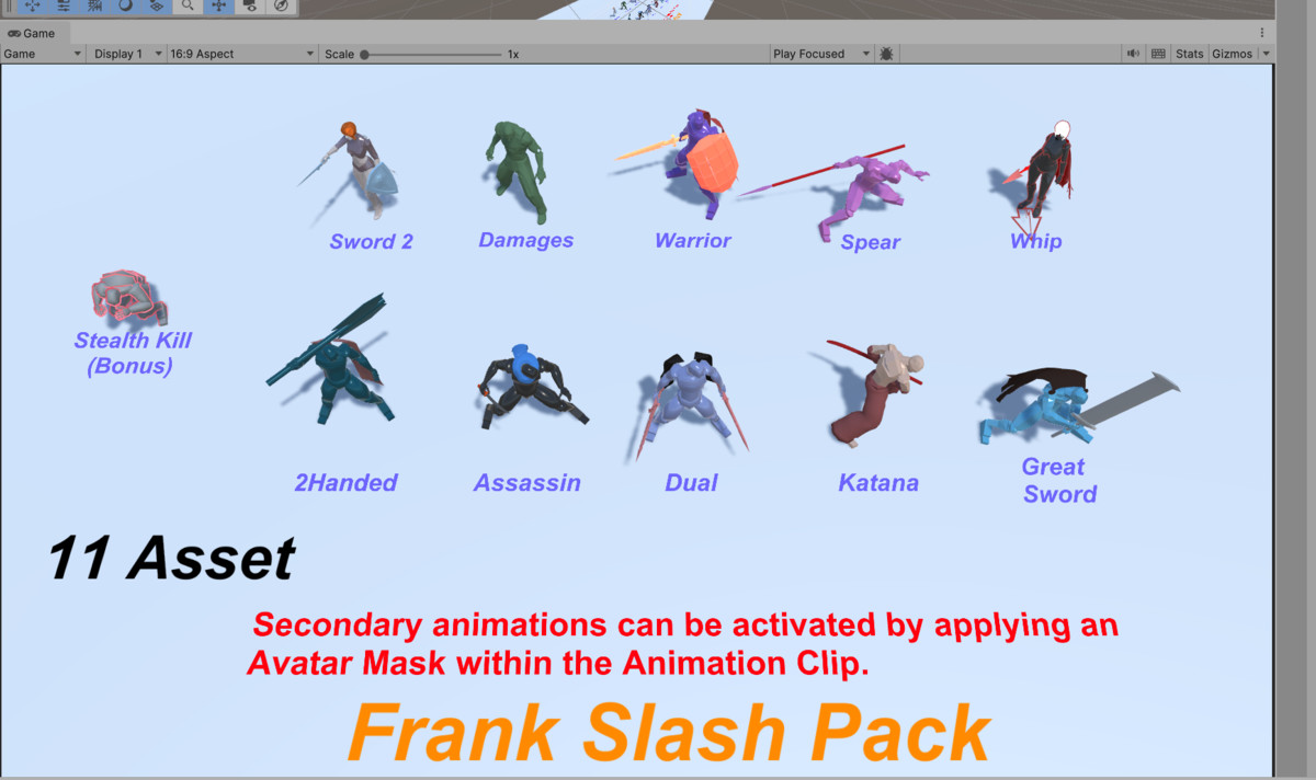 Frank Slash Pack - 11 Assets