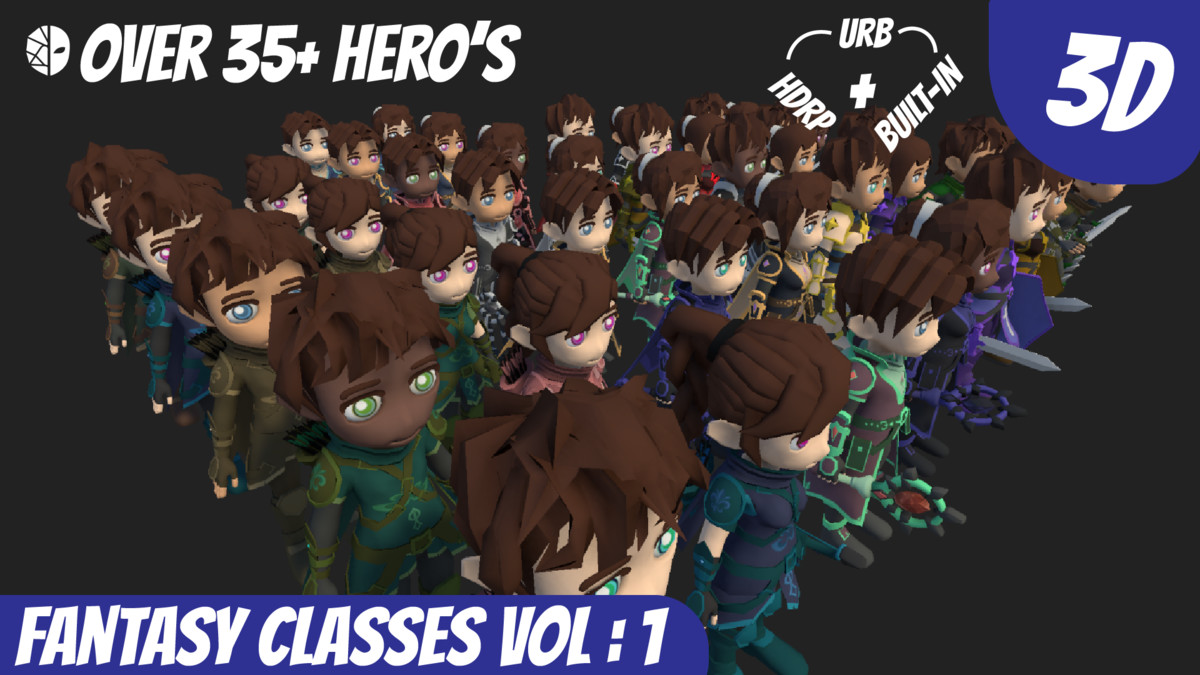 Stylised Fantasy Hero Classes Vol-1