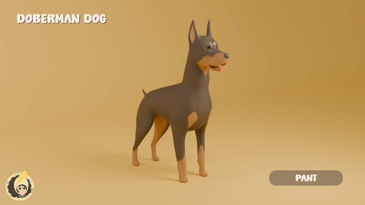 Animated Doberman Dog
