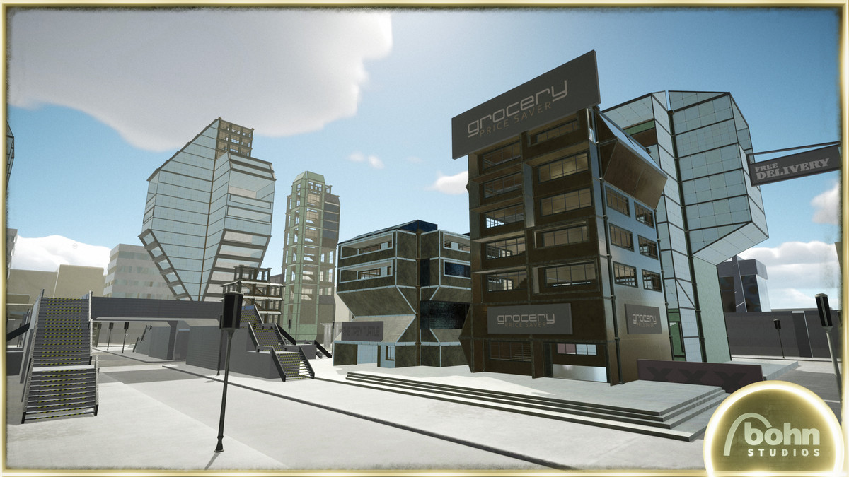 OWA Tech District 02 - City Building Kit: Sci-Fi, Cyberpunk, Modern, Futuristic