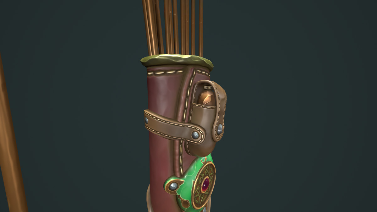Steampunk bow quiver arrow